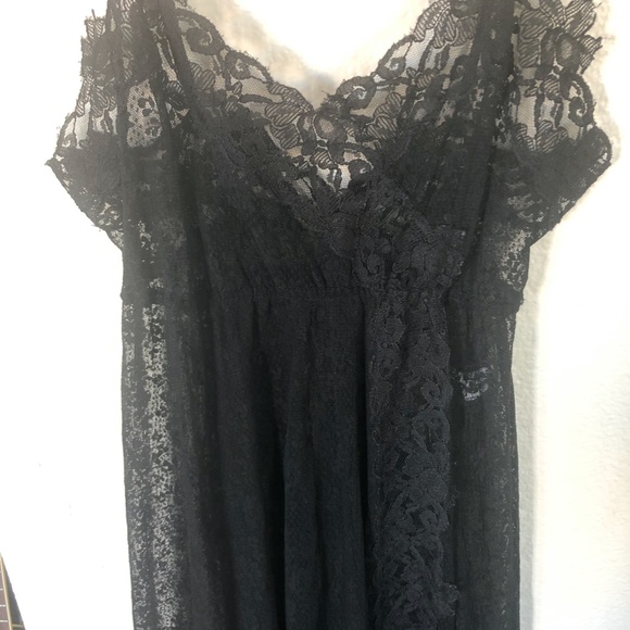1960's Neiman Marcus Sexy Black Lace Nightie - Picture 2 of 8